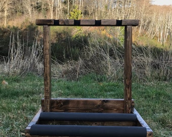 Soporte de guitarra de madera inclinado - Estuche para guitarra - Soporte para instrumentos - Decoración para el hogar