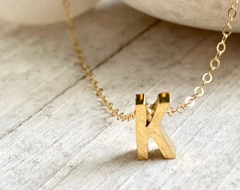 Initial Necklace Gold,Monogram Necklace, Letter Necklace, Gold Fill Initial Necklace, Personalized Jewelry,Alphabet Necklace,Gold Letter