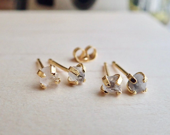 Raw Birthstone Studs