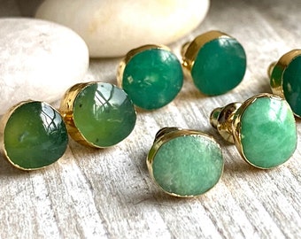 Jade sale stone earrings