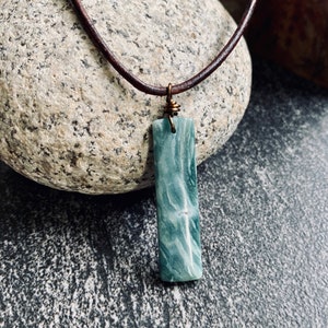 Mens Jade Necklace, Jade Necklace, Good Luck Gift for Men, Mens Stone Necklace,Mens Leather Necklace,Gift for Husband,Man Necklace