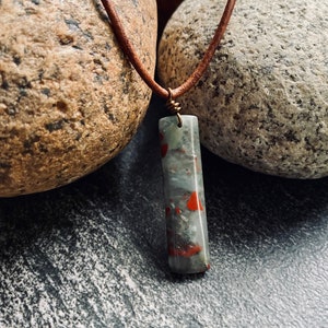 Mens bloodstone hot sale necklace
