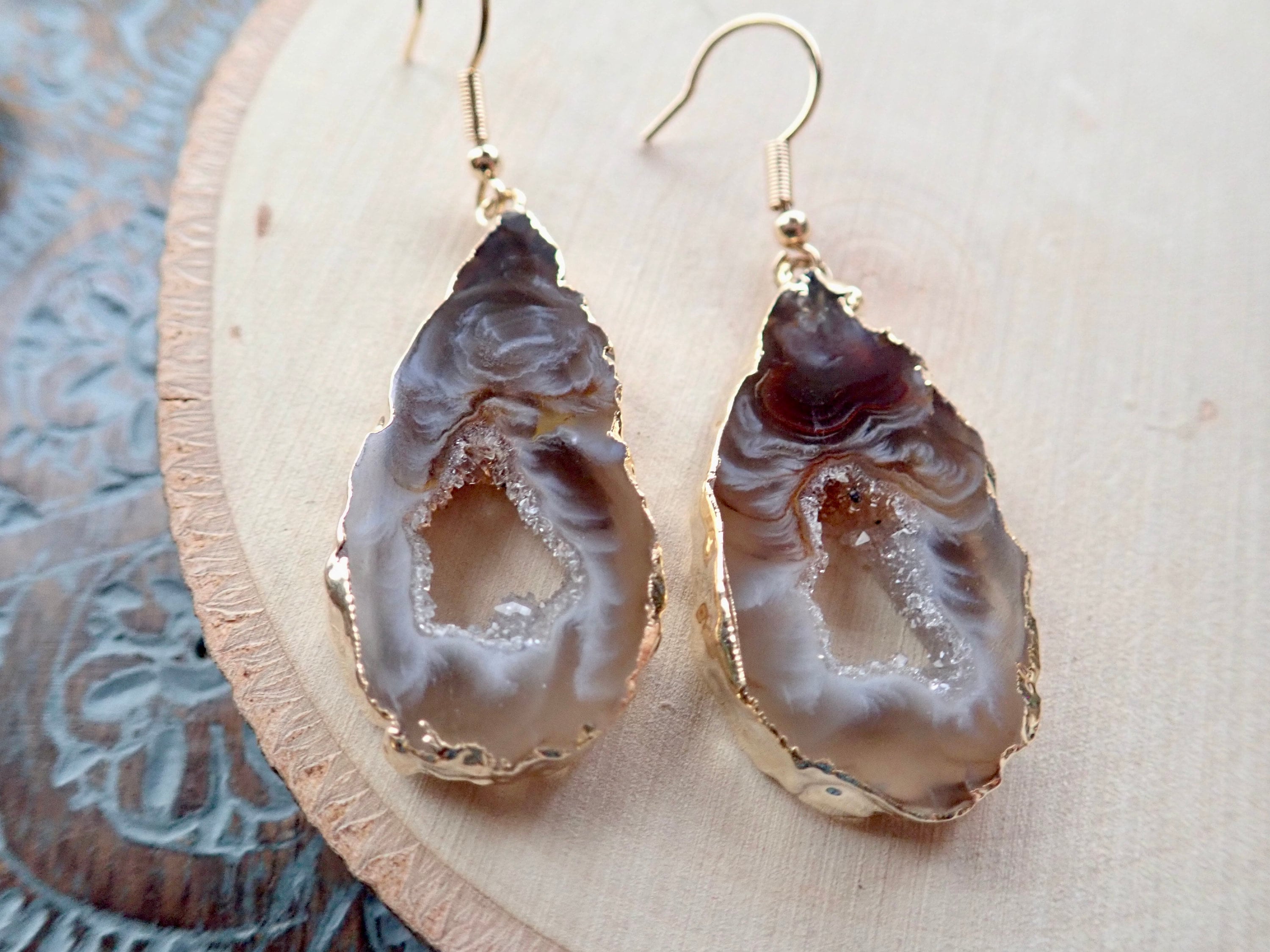 Agate 2024 slice earrings