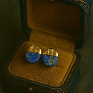 Lapis Lazuli Stud Earrings, Lapis Jewelry, Gold Lapis Post Earrings, Blue Stone Earrings, Medium Small Gemstone Earrings, Gift for Her
