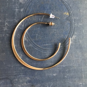 Gold Hoop Earrings, Hoop Earrings Gold, Large Gold Hoops, Medium Gold Hoop Earrings,Hammered Gold Hoop Earrings,  Classic PLain Hoops