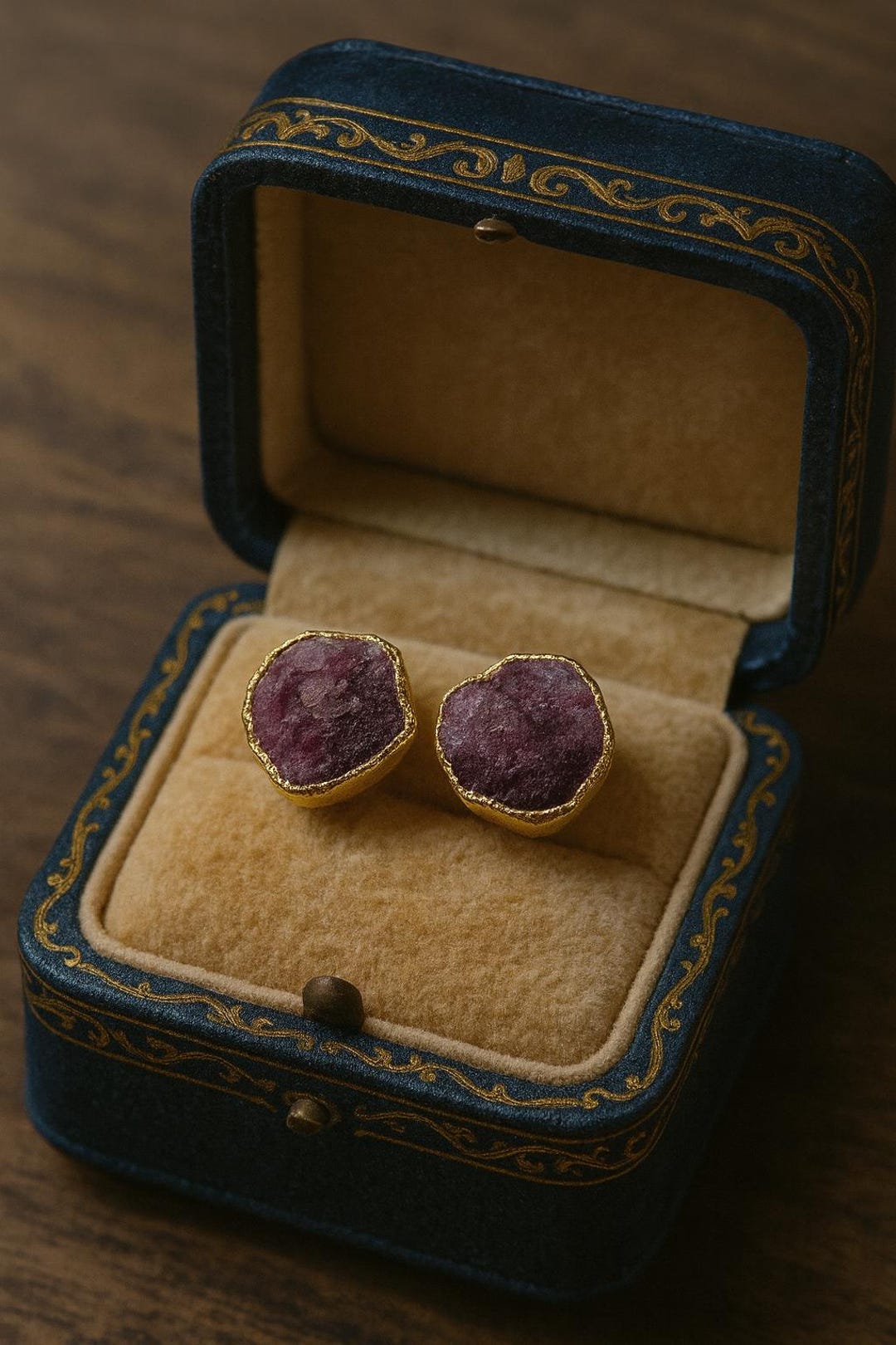 Natural Ruby Stud Earrings, Ruby Gemstone Posts, Raw Ruby Studs ...