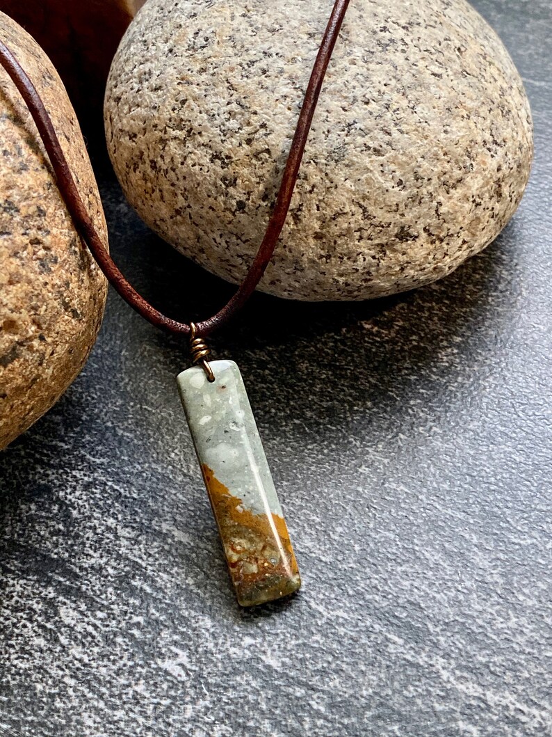 Mens Stone NecklaceOwyhee Jasper NecklaceMen's Necklace Etsy