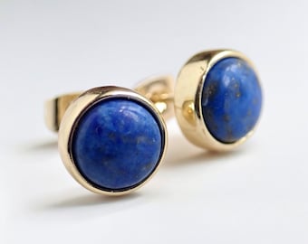 Lapis Lazuli Earrings, Lapis Lazuli Studs, Lapis Lazuli Stud Earrings,Lapis Stud Earrings, Lapis Stud Earrings, Raw Stone Stud Earrings