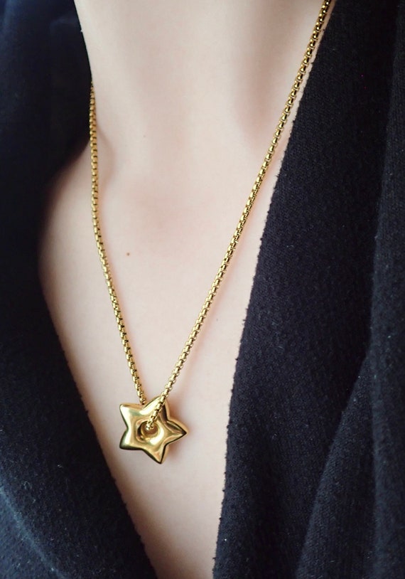 Star Necklace Gold, WATERPROOF North Star Necklace, Puffy Star Necklace, Bubble Star Jewelry, Celestial Necklace,stainless Steel Jewelry - Etsy Star Necklace Gold, WATERPROOF North Star Necklace, Puffy Star Necklace, Bubble Star Jewelry, Celestial Necklace,stainless Steel Jewelry - Etsy