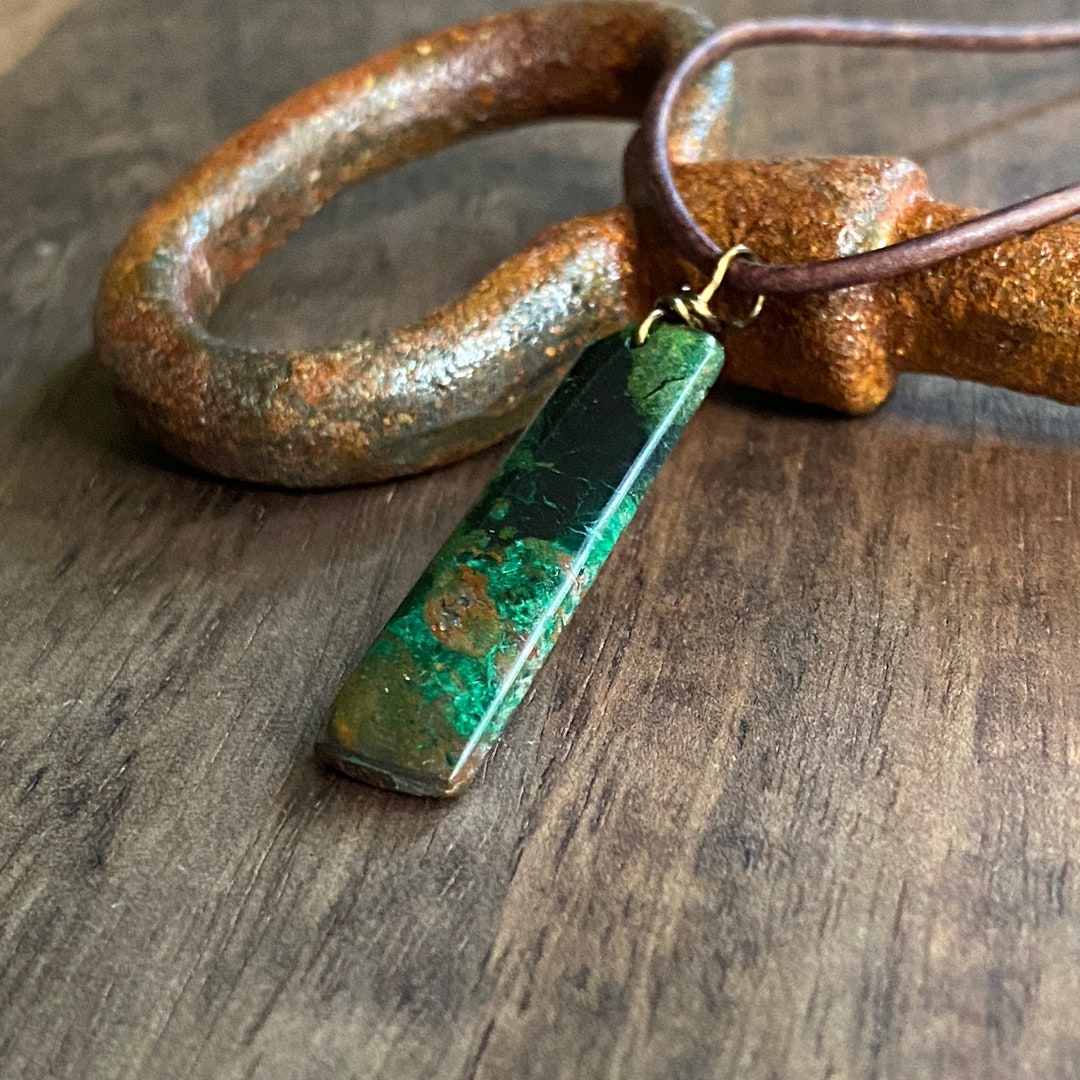 ネックレス・ペンダント Stone Tribal Malachite Combo Necklace Malachite Pendant / Malachite Necklace / Teardrop Malachite