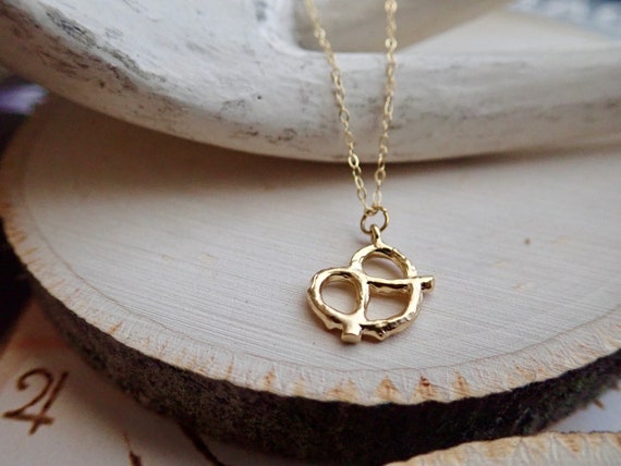 Pretzel Necklace Tiny Pretzel Necklace Pretzel Knot Pendant Food Charm Necklace Food Snack Jewelry bff Necklace dainty Charm Necklace Etsy Australia