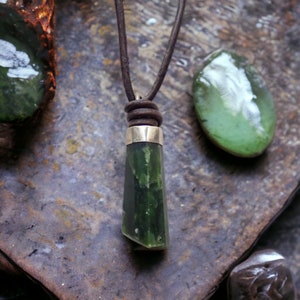 Jade Pendant Cord Necklace, Mens Jade Necklace, Jade Necklace Men, Jade Necklace Man, Green Stone Pendant Necklace, Mens Leather Necklace