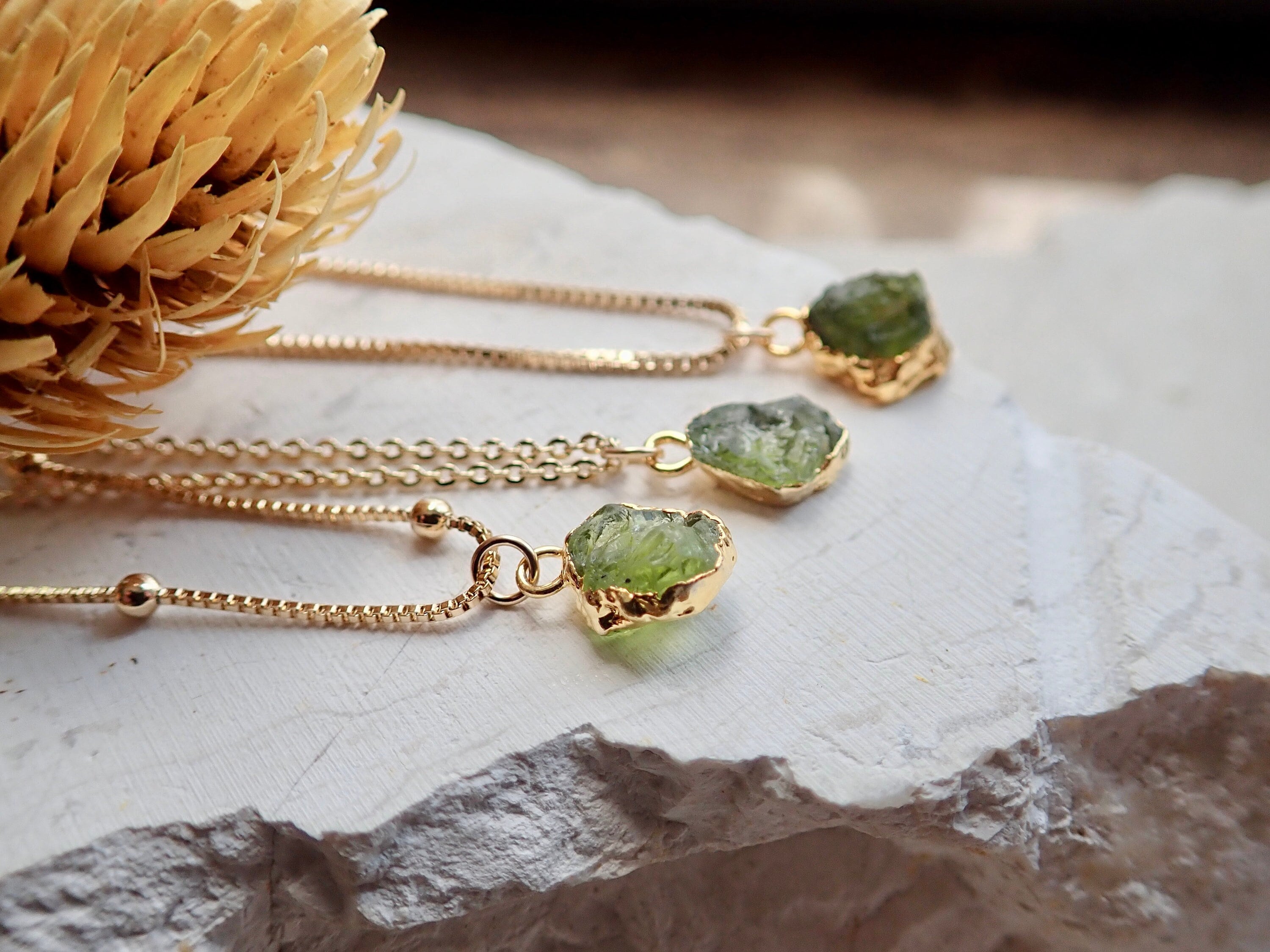 Peridot Necklace, Natural Peridot Gemstone Necklace, Peridot Jewelry,August Birthday Gift,August Birthstone,Bridesmaid Gift,Crystal Necklace