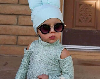 Beanie Bow in Mint color