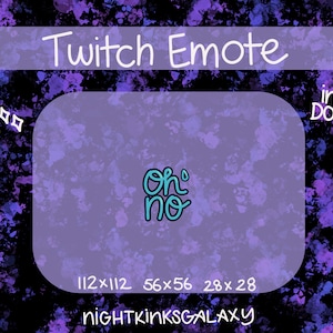 Oh No Twitch Text Emote - Teal