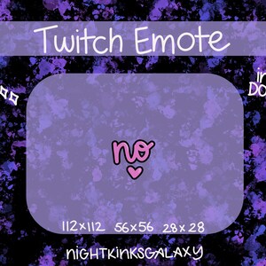No &lt;3 Twitch Text Emote - Pink