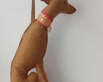 Podenco Sitting Felt Decoration