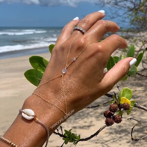 Astra Moonstone Bracelet, Moonstone Hand Chain, Moonstone Finger Bracelet, Boho Hand Chain