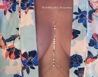 Last Dance Diamond Body Chain, Cubic Zirconia Body Chain, Double Chain Body Chain, Festival Jewelry