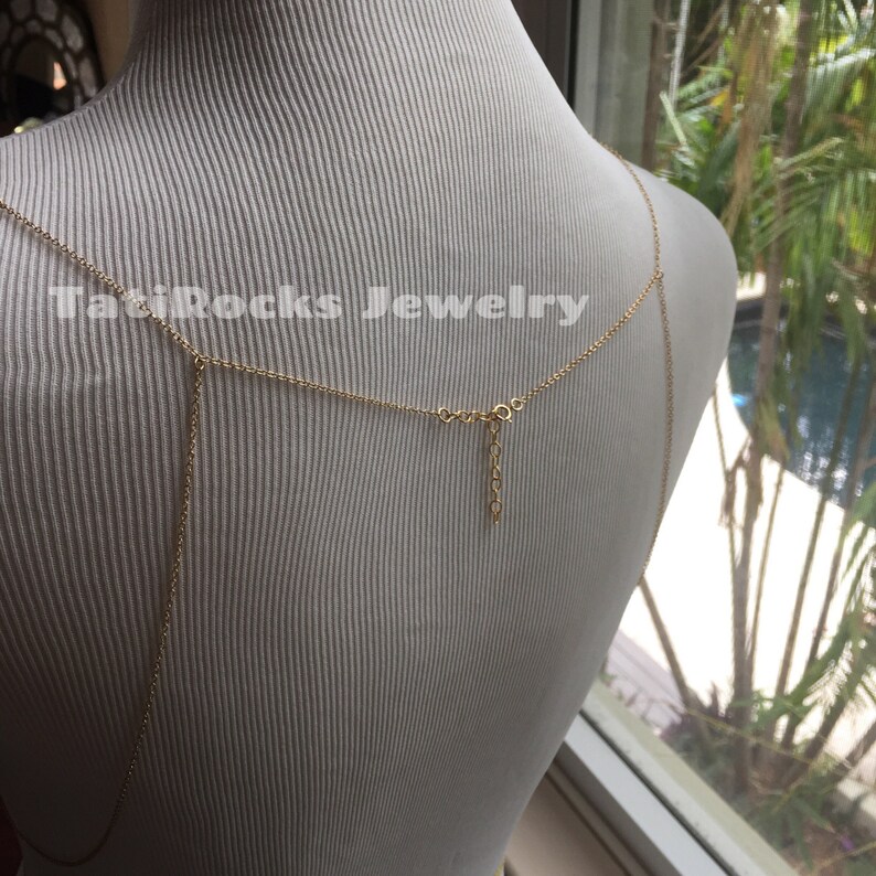 Criminal Chain Bra, Diamond Chain Bra, CZ Chain Bra, Gold Body Chain, Gold Chain Bra, CZ Body Chain, Boho Body Chain image 8