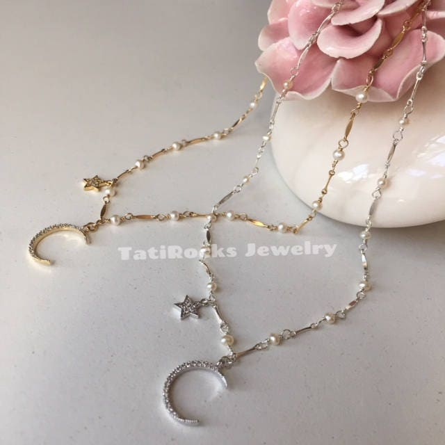 TatiRocks タチロックス The Luckiest Star and Moon ネックレス The Luckiest Star and Moon Necklace | TatiRocks Jewelry