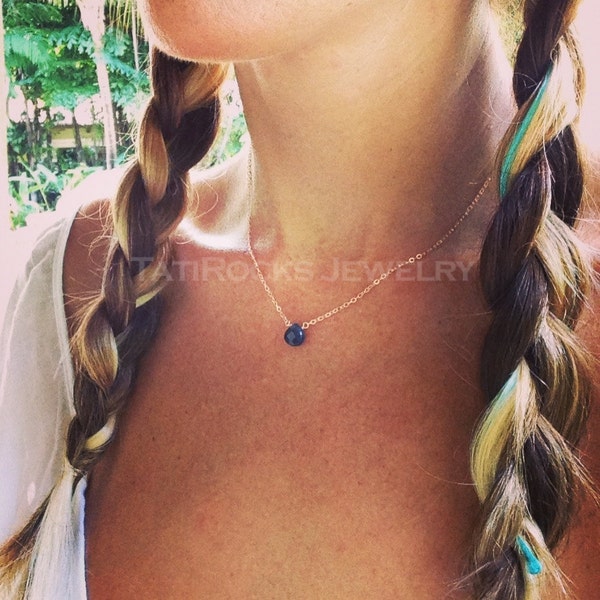 My Destiny Necklace, Blue Sapphire Necklace, September Birthstone
