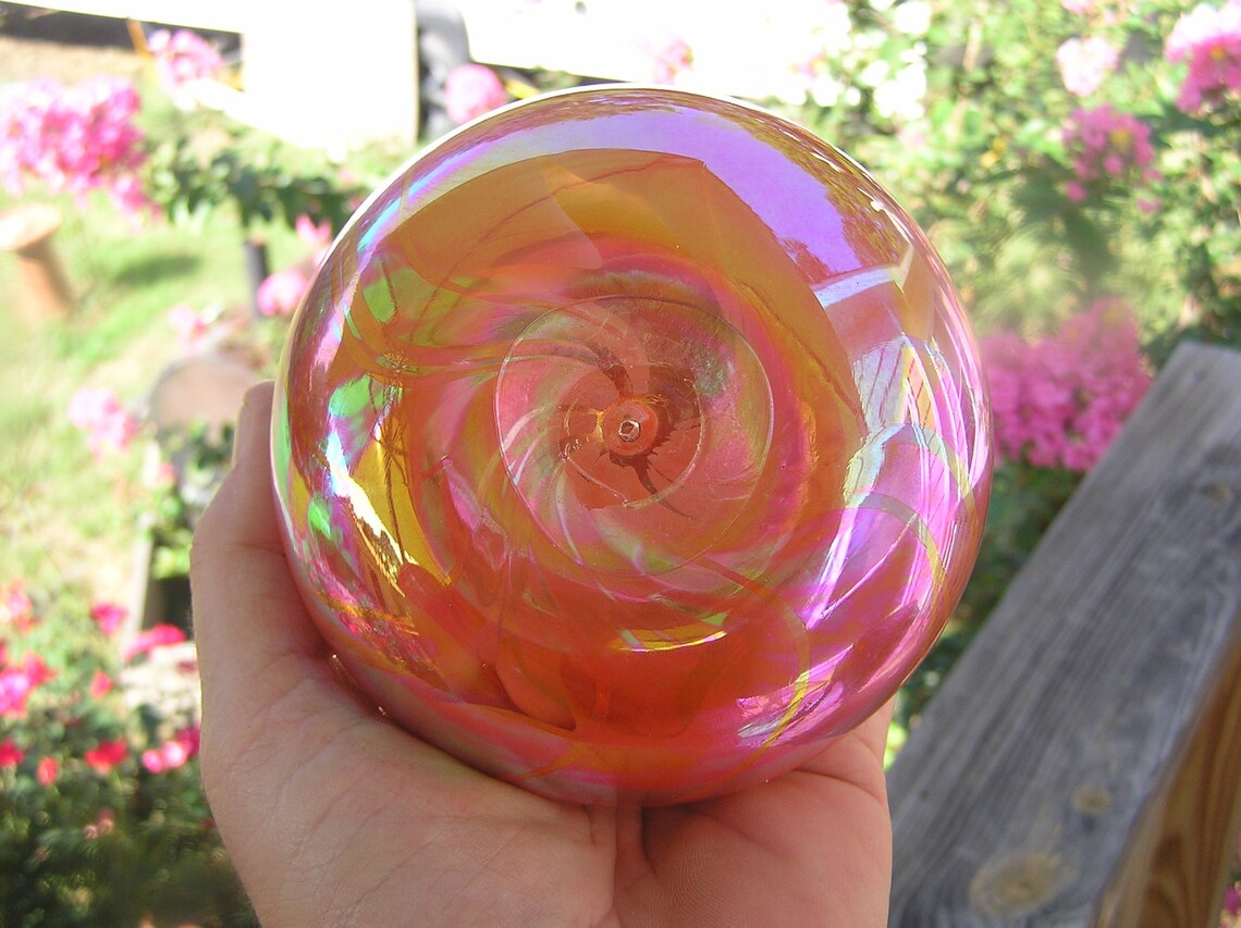 Levay Art Glass Paperweight Signed by the Artist Etsy