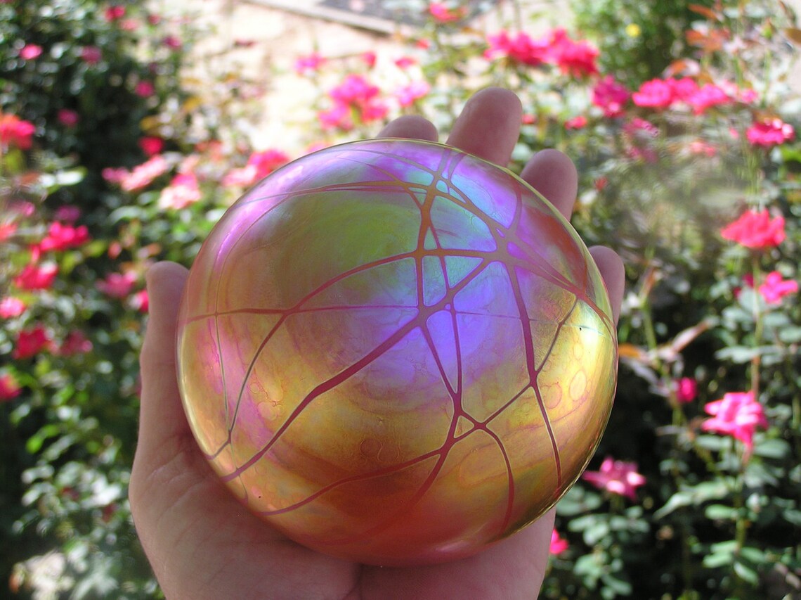 Levay Art Glass Paperweight Signed by the Artist Etsy