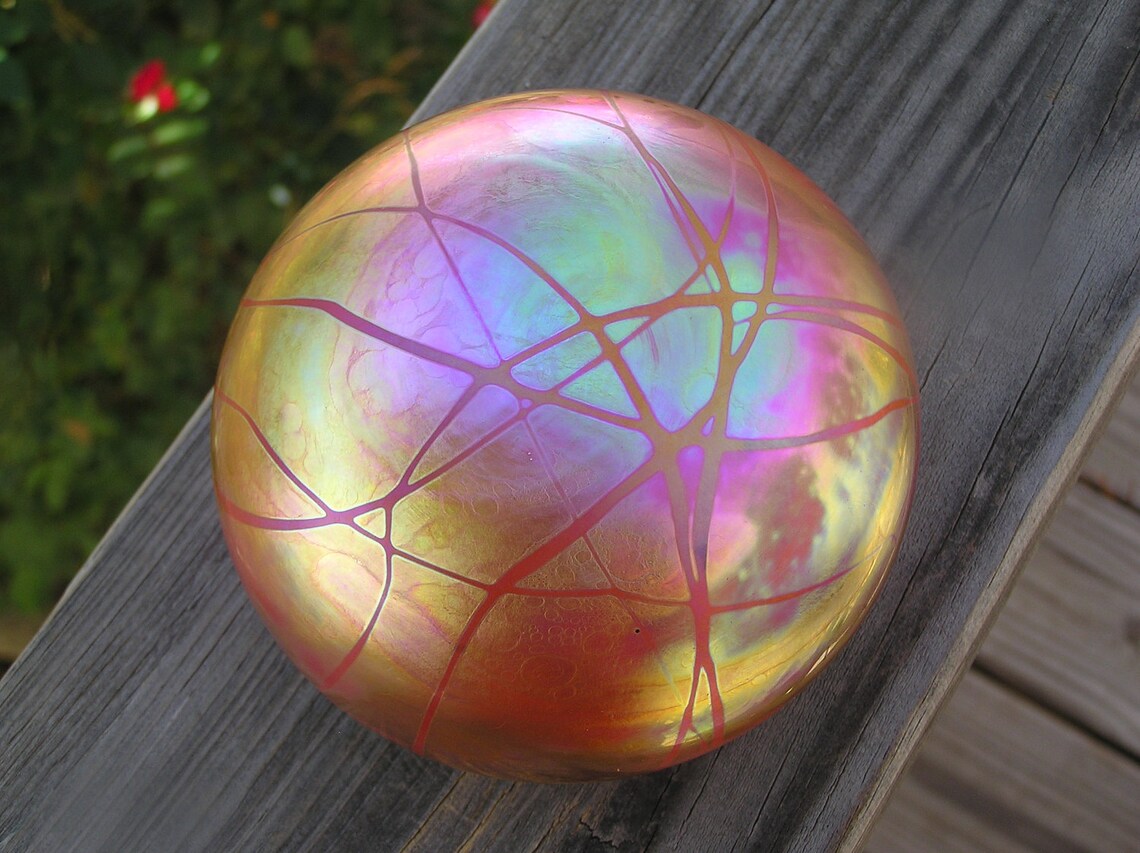 Levay Art Glass Paperweight Signed by the Artist Etsy