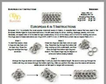 Instructions imprimables européennes 4 en 1