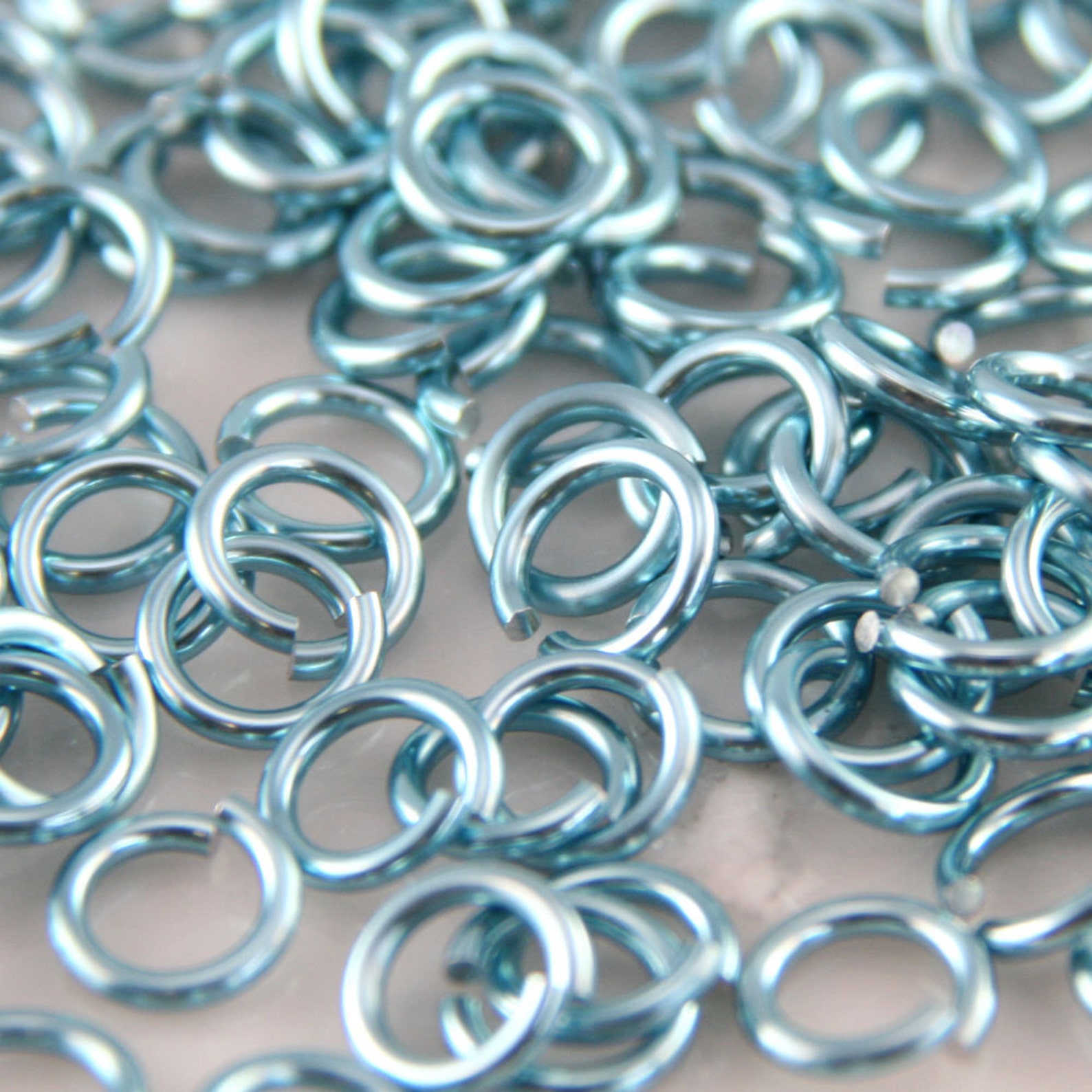 16 ga 1/4 150 Sky Blue Anodized Aluminum Chainmail Jump Rings Etsy