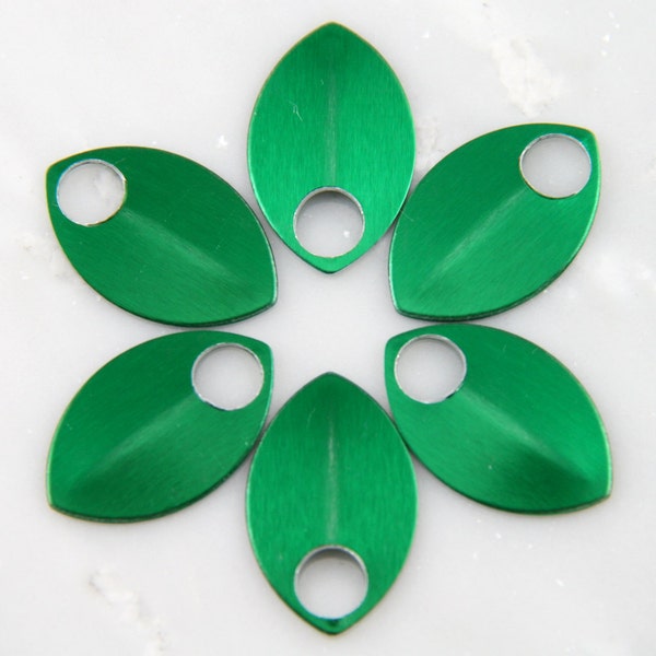 Green Anodized Aluminum Scales, 50 Small