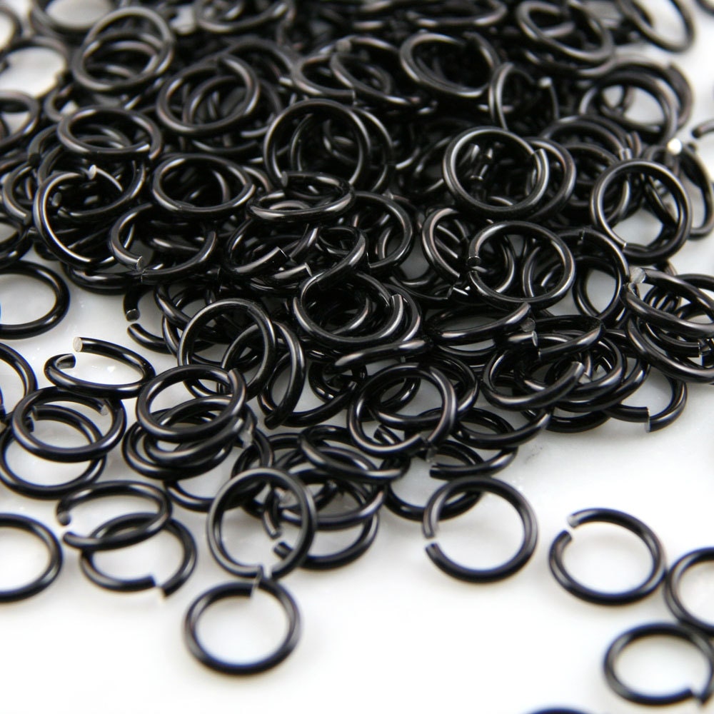 20 Ga 6mm Black Plated Jump Ring, Open Jump Ring, Black Connector, Bulk  Jump Ring, Tiny Jump Ring, Black Plated Findings, MJ308