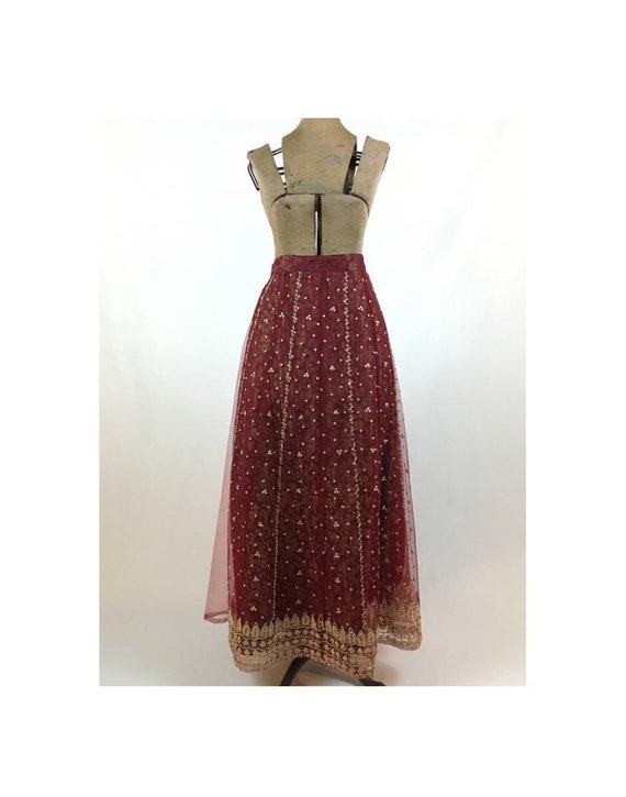 Vintage Maxi Skirt - Vintage Indian Maxi Skirt - V