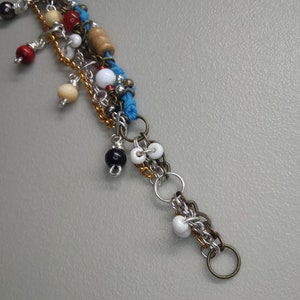 Multicolored Beaded Baseball Charm Adjustable Multi-Strand Bracelet image 9