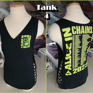 Send Me Your Own T-Shirts: Custom Order Upcycled + Fitted + Shredded Sleeveless Tank Top with Altered Neckline + Side Cut/Weave (TANK 4)