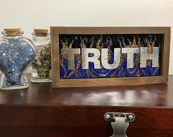 TRUTH beaded mosaic wall art bead painting