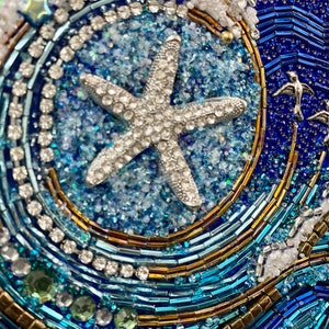 StarSwept ll Beaded Mixed Media Mosaic Wall Art Framed image 4