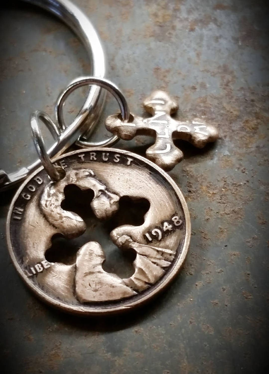 78th Birthday 1948 Penny Cross Key Chain 78th Birthday Gift Coin ...