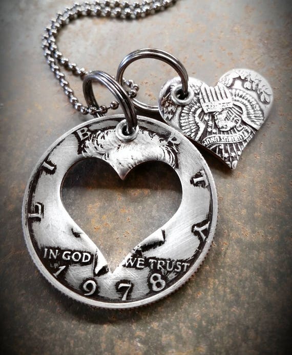 ★VINTAGE HOLLYWOOD★ Keyhole Heart Necklace EXVOTO_2BSMALL_2BBATCH_2BVINAT
