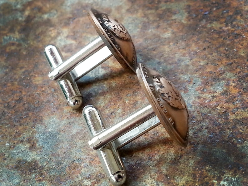 62nd Birthday 1957 Penny Cuff Links 62nd Anniversary Gift Fathers Day Groomsmen Gift 62nd Coin Jewelry made from a 1957 Penny Gift for Men