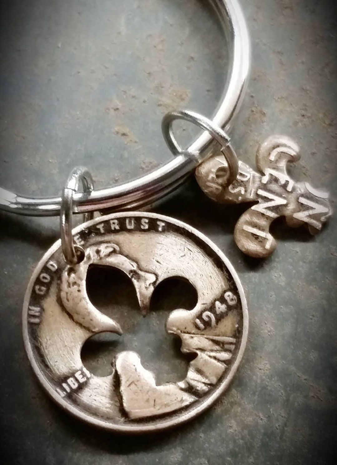 78th Birthday 1948 Penny Fleur De Lis Key Chain Mardi Gras Gift 78th ...