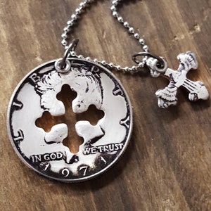 1971 50th Birthday 50th Anniversary Star Necklace made from a 1971 Kennedy Half Dollar 50th Birthday Gift for Men or Women