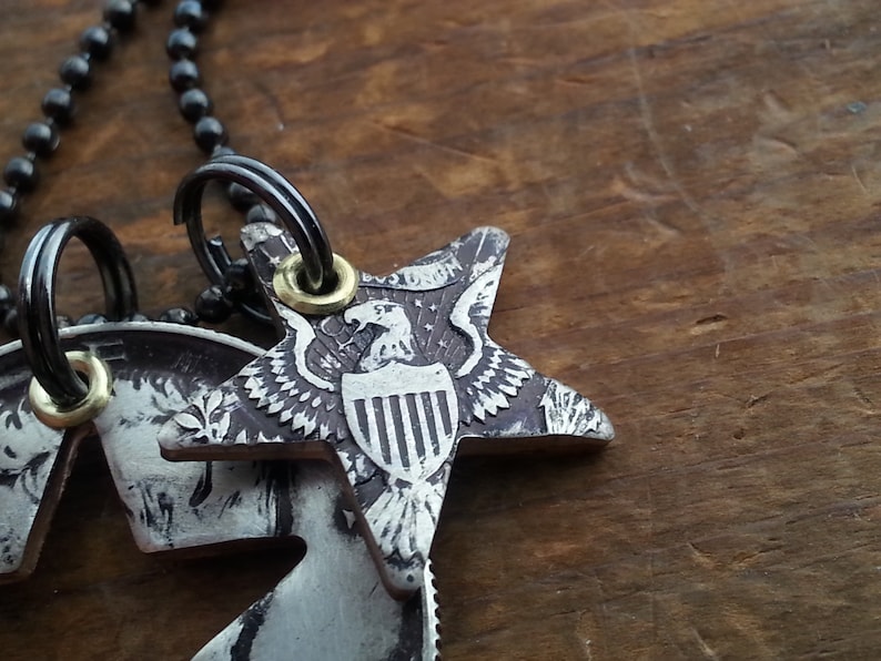 1971 50th Birthday 50th Anniversary Star Necklace made from a 1971 Kennedy Half Dollar 50th Birthday Gift for Men or Women