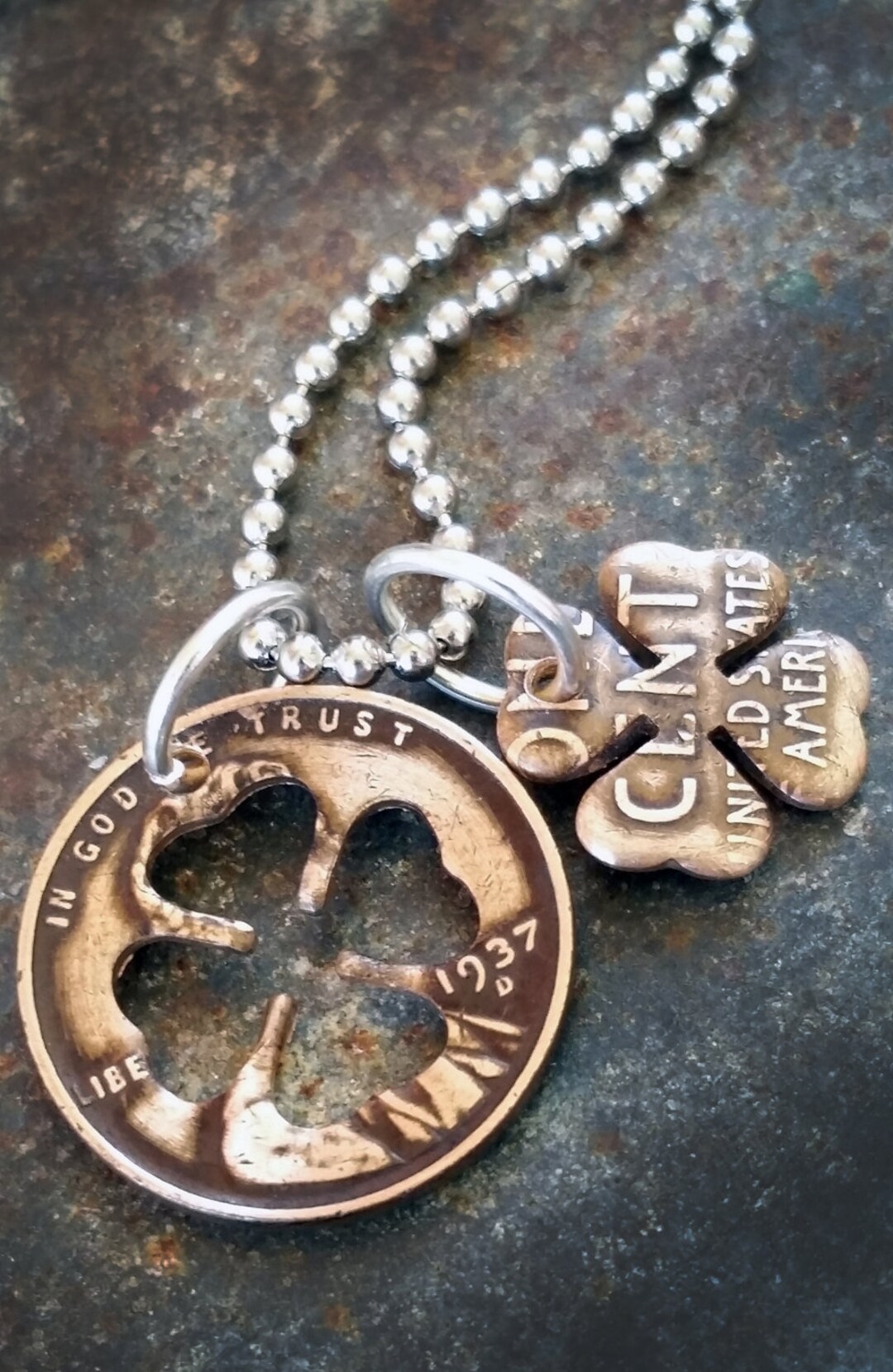 88th Birthday 1937 Lucky Penny Four Leaf Clover Necklace St Patricks ...