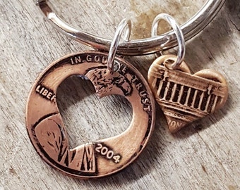 Happy 16th Birthday Gift with a Lucky 2004 Penny Copper Coin Key Chain 