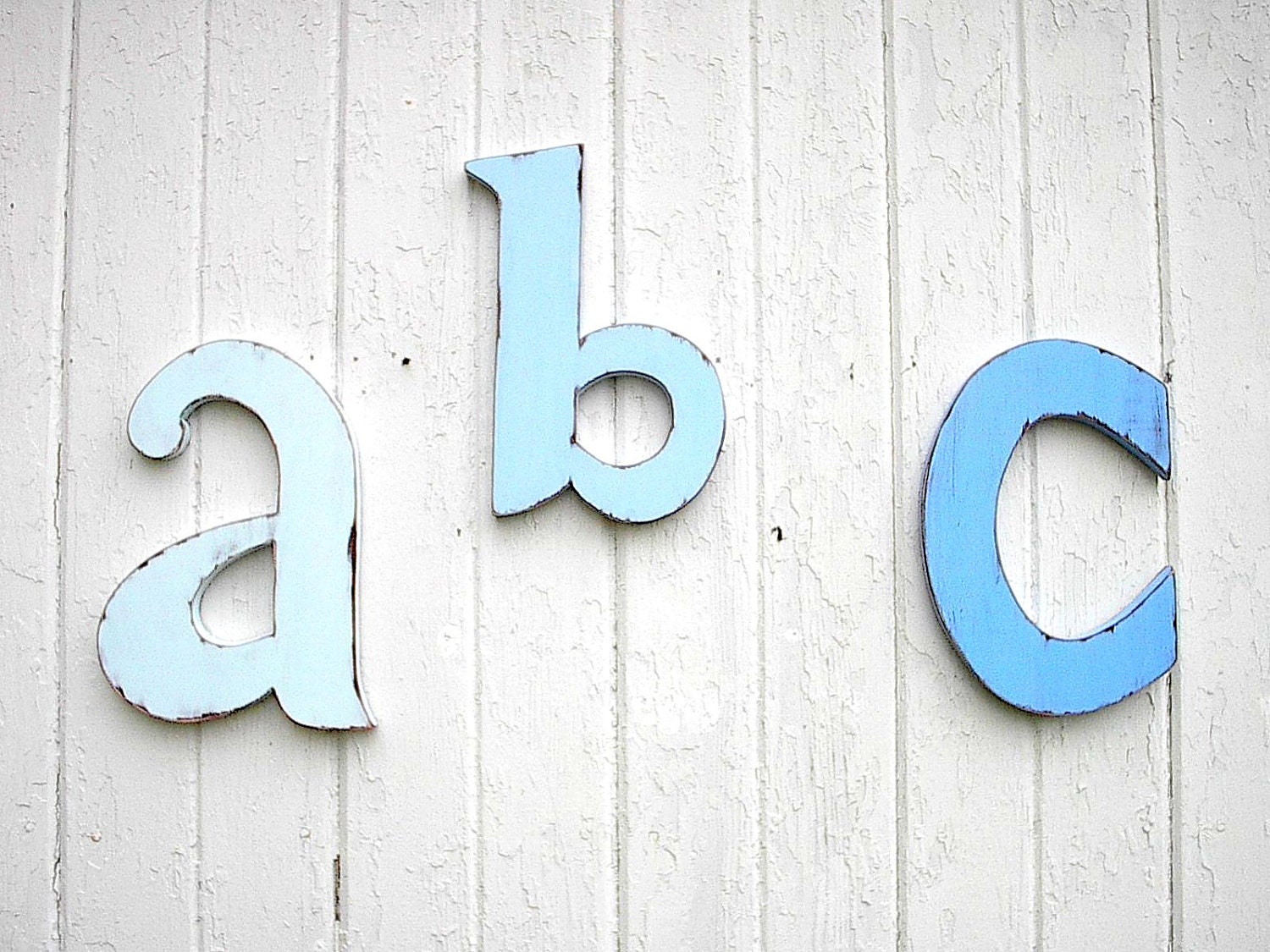 nursery alphabet wooden letters abc shabby chic etsy