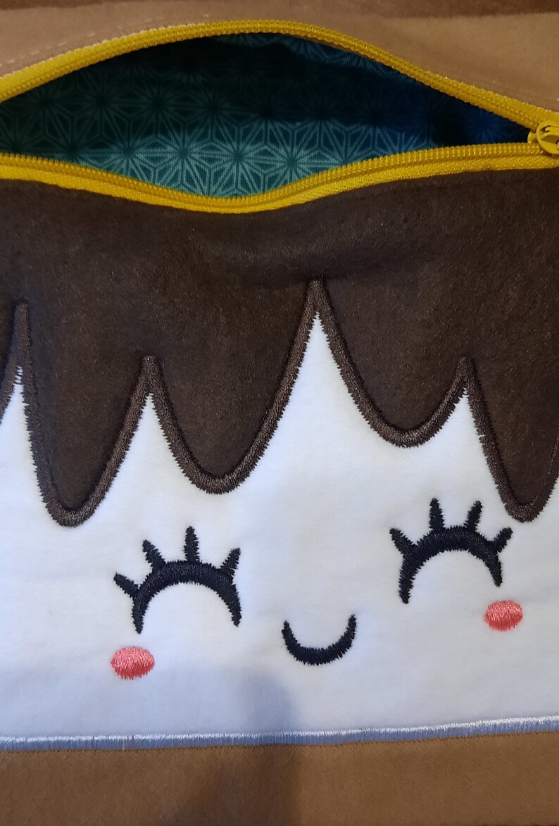 S'more Themed Lined Cotton Embroidered Zipper Bag Etsy