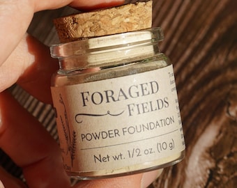Handmade Natural Clay Face Powder: Sheer Glow Vegan Foundation, Zero Waste Makeup, Finishing Foundation, READ DESCRIPTION for shade matching