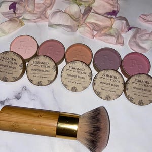 Natural Powder Blush Makeup - Handmade, Small Batch, Clay and Plant, Vegan, Organic, No Additives, Sensitive Skin, Eco Friendly, Zero Waste
